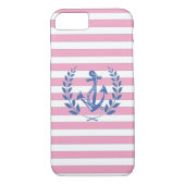 Nautique, Laurel Wreath, Ancre iPhone 7 Coque (Dos)