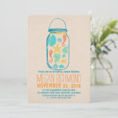 Nautique mâon jar plage nuptiale invitation douche (Debout devant)