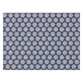 Nautique marine bleu et blanc nappe de roue de nav (Devant (Horizontal))