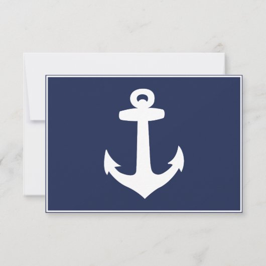 Nautique marine bleu et blanc rsvp 3 menu choix (Dos)