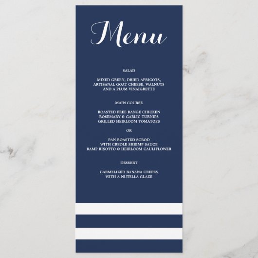 Nautique | Menu (Devant)