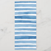 Nautique menu mariage menu Plage menu fête Bleu (Dos)