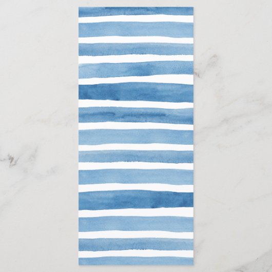 Nautique menu mariage menu Plage menu fête Bleu (Dos)