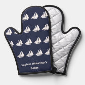 Nautique Minuit Bleu et Blanc Nom des voiliers (Recto/Verso)