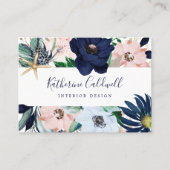Nautique moderne | Carte de visite floral (Devant)