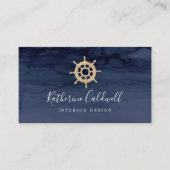 Nautique moderne | Carte de visite Helm. navire (Devant)