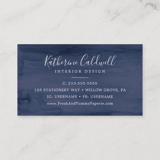 Nautique moderne | Carte de visite Starfish (Dos)