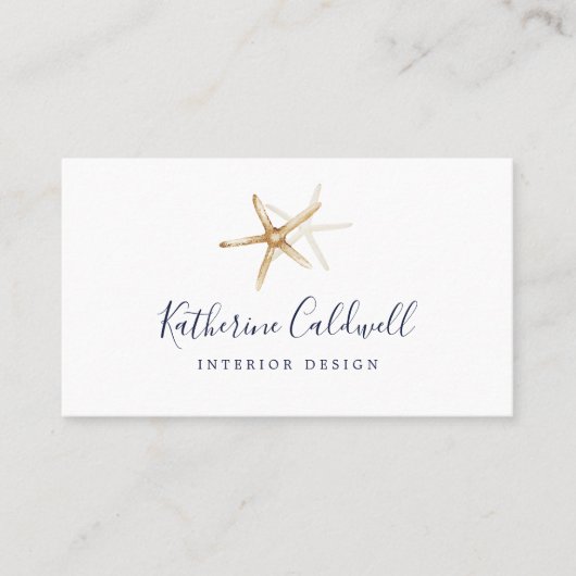 Nautique moderne | Carte de visite Starfish (Devant)