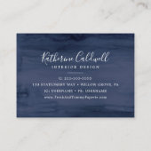 Nautique moderne | Carte de visite verdoyant (Dos)