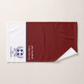 Nautique moderne Marine Bleu Monogramme Lac Maison (Serviette à main)