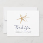 Nautique moderne | Starfish Flat Carte de remercie (Devant)