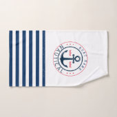 Nautique, Nom du bateau, Ancre Bleu de la Marine (Serviette à main)