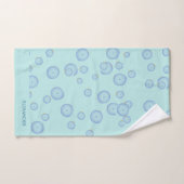 Nautique Nom du monogramme de Gnome Turquoise Bleu (Serviette à main)