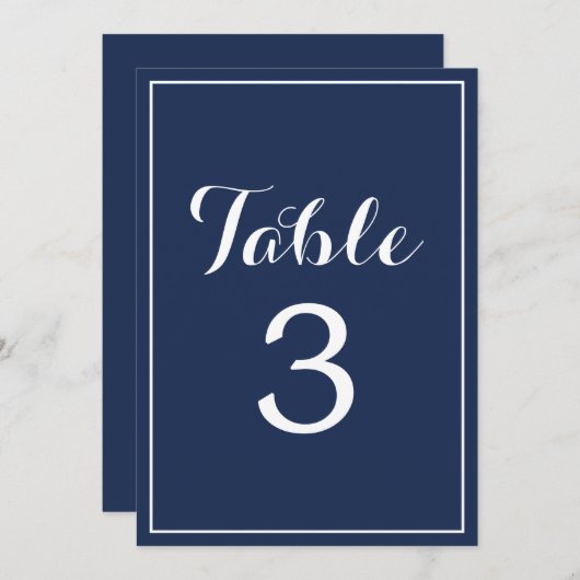 Nautique | Numéros de Table (Devant / Derrière)