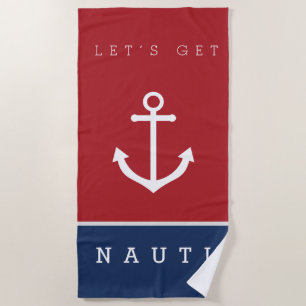 Nautique obtenez nauti serviette de plage avec anc