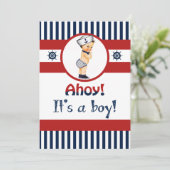 Nautique oh c'est une invitation de baby shower de (Debout devant)