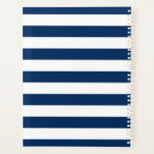 Nautique,Roue de Bateau,Rayes Bleues et Blanches (Dos)