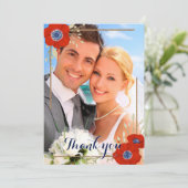 Nautique Rouge Bleu Bleu Anémones 📸 Merci photo (Debout devant)