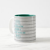 Nautique Seahorse Beach House Café côtier Mug (Devant gauche)