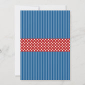 Nautique Stripes Bébé Douche Invitations (Dos)