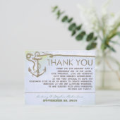 nautique vintage ancre mariage merci cartes (Debout devant)