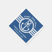 Nautisch 40e verjaardagsfeest voor kapitein of stu servetten (Hoek)