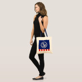 Nautisch Amerikaans jachtvlaggenontwerp Tote Bag (Voorkant (model))