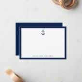 Nautisch | Anchor | Aangepaste KantoorKaart Notitiekaartje (Voorkant / Achterkant in situ)