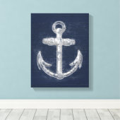  Nautisch Anchor Canvas Afdruk (Insitu (Houten vloer))