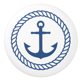 Nautisch anker binnen touwgrens keramische knop