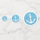 Nautisch Anker Blauw Baby shower Confetti (Voorkanten)