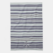 Nautisch Anker Blauw Denim & Wit Theedoek (Verticaal)