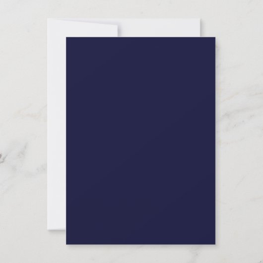Nautisch Anker Blauw en Wit Gestreepte Uitnodiging (Achterkant)