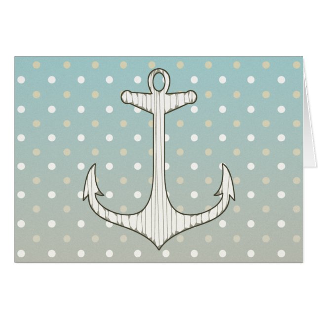  nautisch anker blauw tan witte stippen (Voorkant Horizontaal)