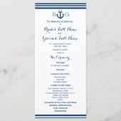 Nautisch anker bruiloft programma (Voorkant)