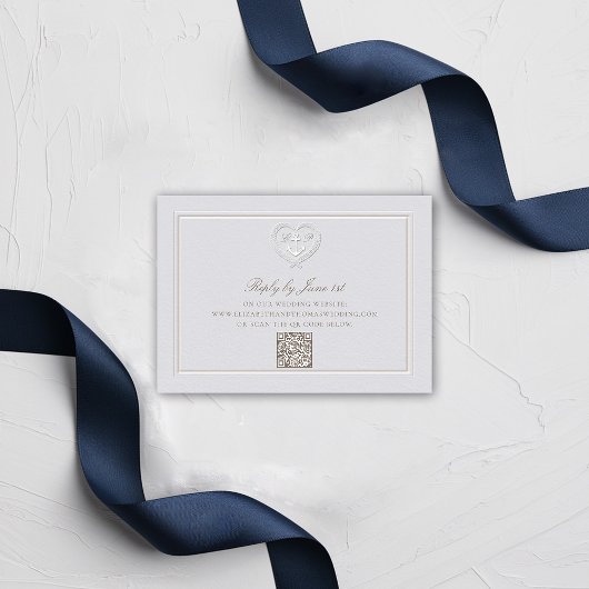 Nautisch anker Crest formele QR bruiloft reactie