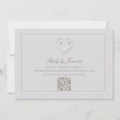 Nautisch anker Crest formele QR bruiloft reactie (Voorkant)