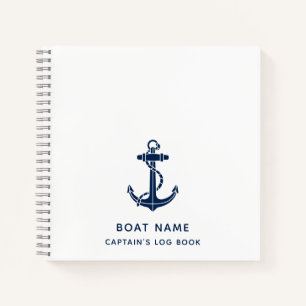 nautisch anker cruiseswag kapitein log notitieboek