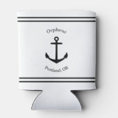 Nautisch Anker Custom (wit & zwart) Blikjeskoeler (Achterkant)