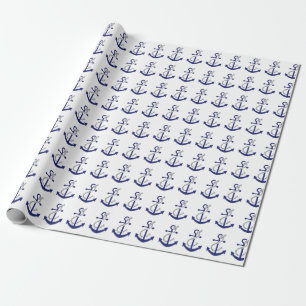 Nautisch anker en helling cadeaupapier