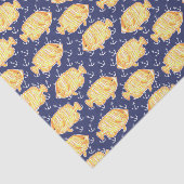 Nautisch Anker en Tropisch Vispatroon Tissuepapier (Detail)