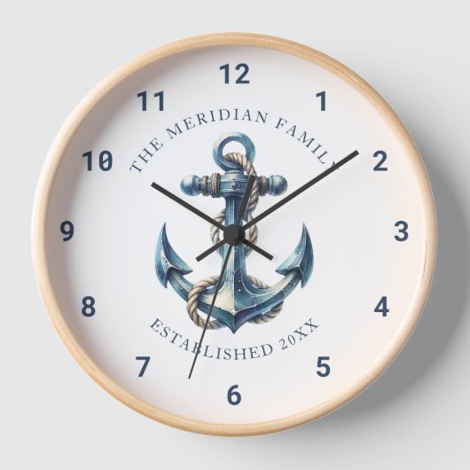 Nautisch anker familienaam Datum vaststelling (Voorkant)