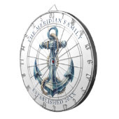 Nautisch anker familienaam Datum vaststelling Dartbord (Voorkant Rechts)