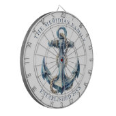 Nautisch anker familienaam Datum vaststelling Dartbord (Voorkant Links)