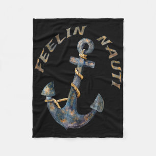 Nautisch Anker Grappig Varen Zeilen Voelen Nauti Fleece Deken