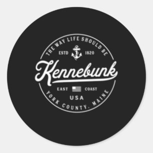 Nautisch Anker Kennebunk Maine Reisvakantie Ronde Sticker