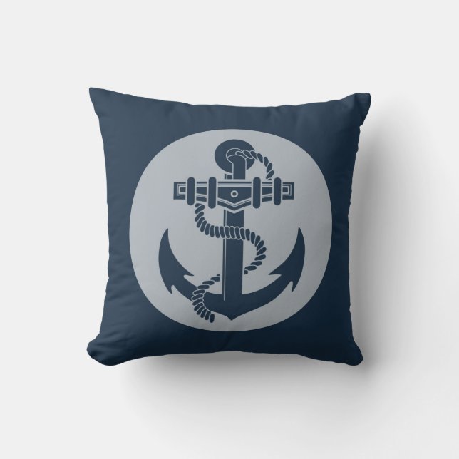 Nautisch anker kussen (Voorkant)