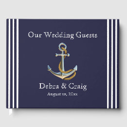 Nautisch Anker Marine Wedding Guestbook Gastenboek