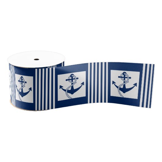 Nautisch anker met een helling grosgrain lint (Spoel)
