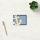 Nautisch anker met Navy Yellow Chevron Pattern Post-it® Notes (Kantoor)